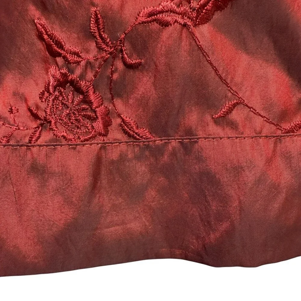 Rodeo Home Embroidered Pillowcases Set of 2 Burgundy Red Pillow Standard Shams